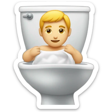 Homme au toilette  sticker