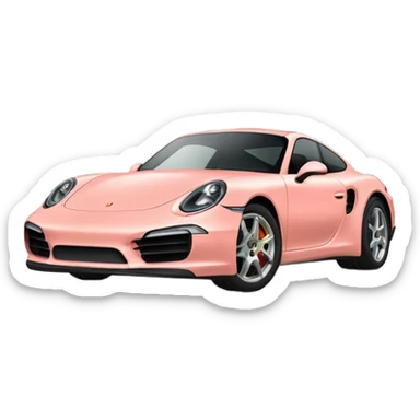 light salmon pink porsche full body  sticker