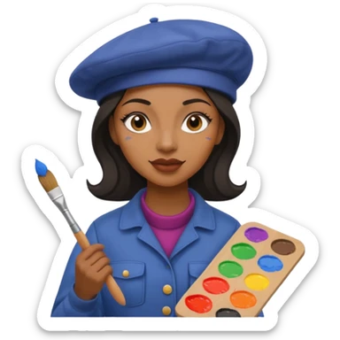 Street Painter black woman sticker