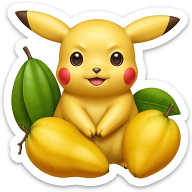 Pikachu holding 2 ba sticker