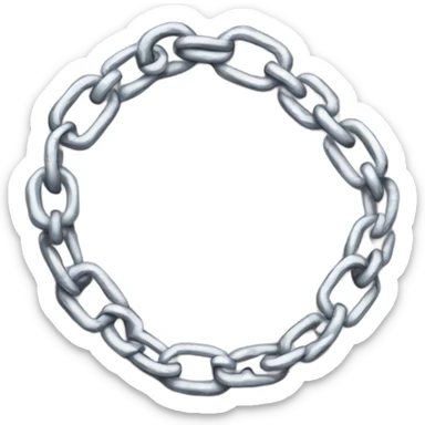 a broken chain sticker