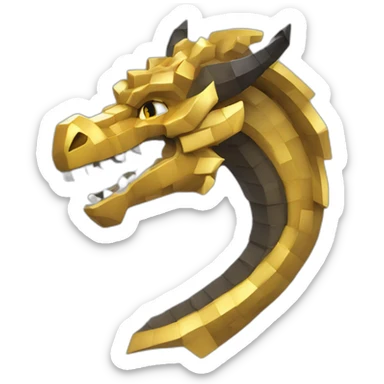Minecraft Dragon Head Golden Horn sticker