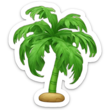 Un palmier avec des grenouilles  sticker