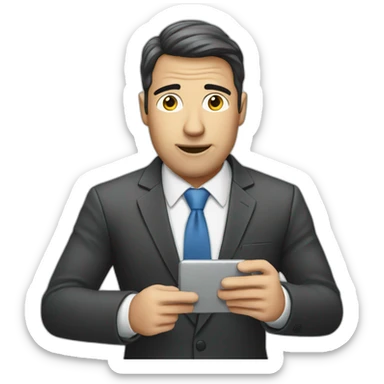 businessman-with-phone-on-face sticker