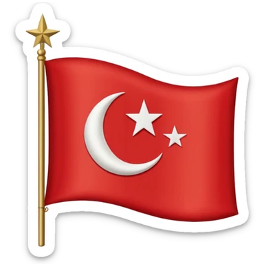 Ottoman empire 1600-1700 flag sticker