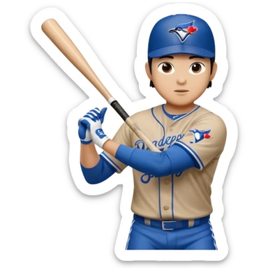 MLB TORONTO BLUE JAYS hitting Ohtani from LA Dodgers with a bat sticker