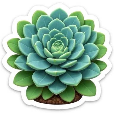 Sedum Pachyphyllum succulent plant with blue-green thick leaves sticker