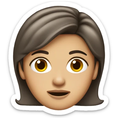 Brown hair mad female lawyer  sticker