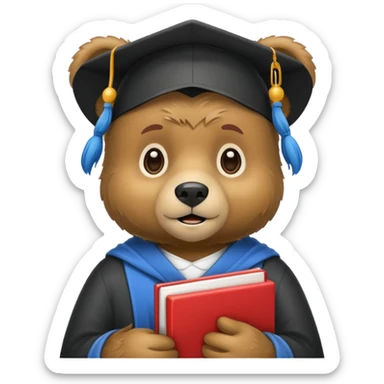 student bear sticker