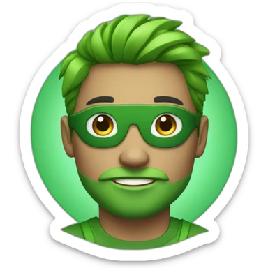 eco friendly super hero sticker