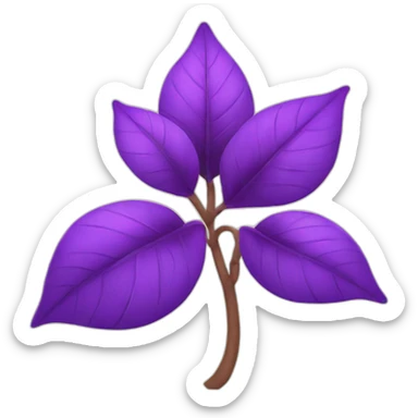 Plants purple with one eye and red leaf sticker