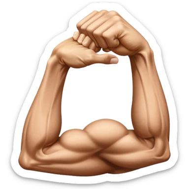 skinny arm flexing its muscle sticker