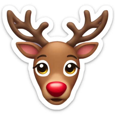 cute rudolph  sticker