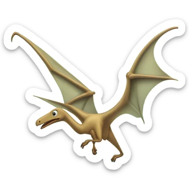Pterodactyl lost at sea  sticker