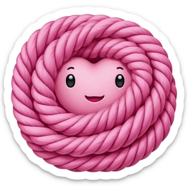 pink yarn sticker