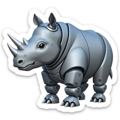Giant robot rhinoceros sticker