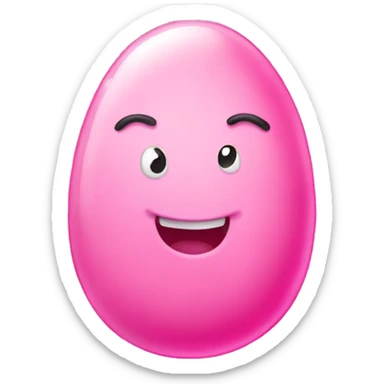 A cute pink jellybean sticker
