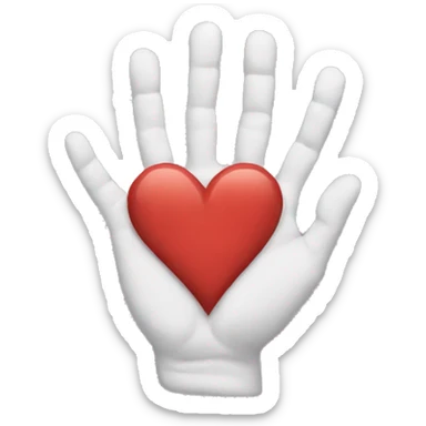 Broken heart hands sticker