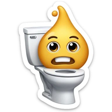 Skibidi toilet with hearts eyes sticker