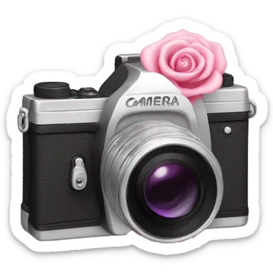 Caméra rose sticker