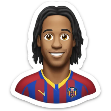 ronaldinho realistic football player sticker