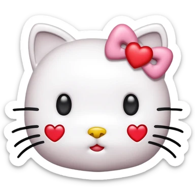 Hello Kitty co ojosde corazón  sticker