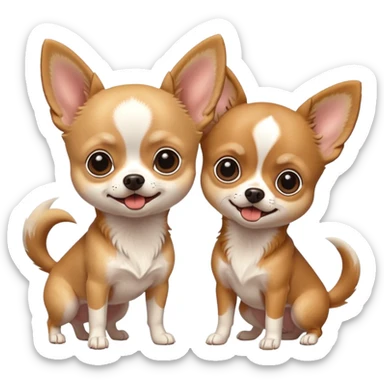two annoying chihuahuas barking sticker