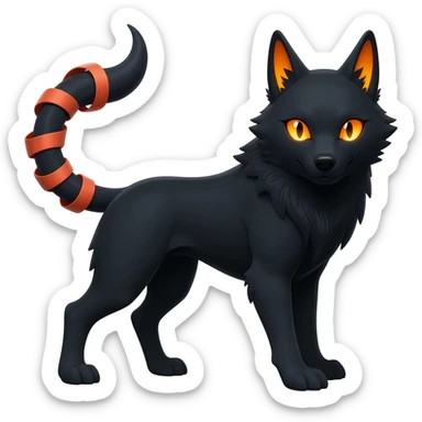 Umbreon-Houndoom-Sylveon-hybrid-animal-Fakémon-Pokémon-fusion sticker