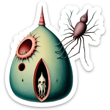 hieronymus bosch phantasmagoric depictions sticker