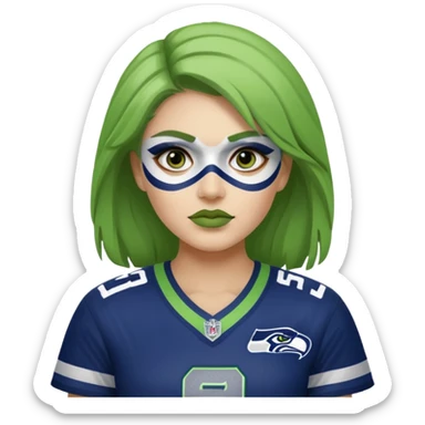 seahawks fan female sticker