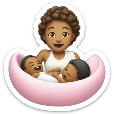 Giving birth joy sticker