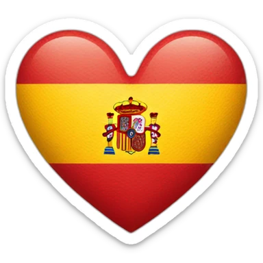 spain colors inside a heart sticker
