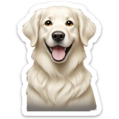 White golden retriever sticker