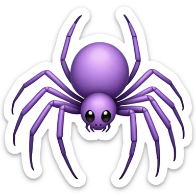 simple cute spider single colored lavender purple sticker