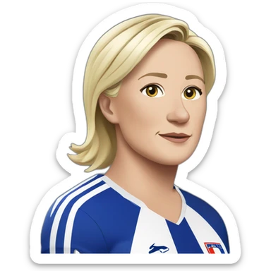 Marine Le Pen qui joue au foot sticker