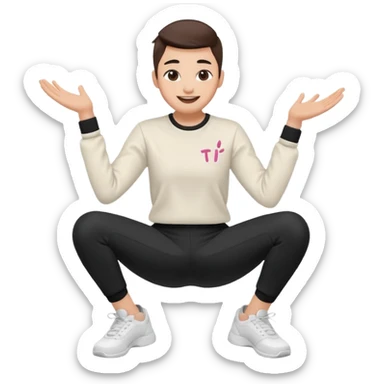 tiktok dance sit down sticker