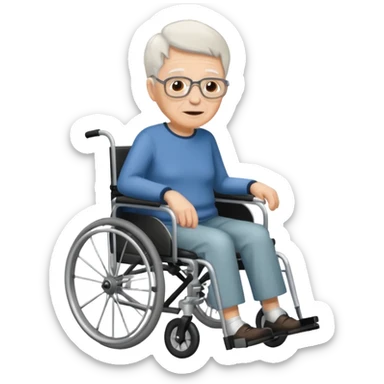 disabled elderly on a wheelchair sticker