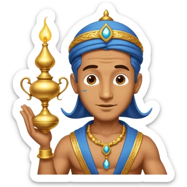 Lampe avec un génie  sticker