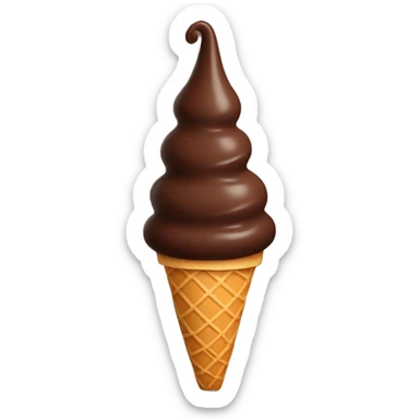 chocolate ice cream cone sticker