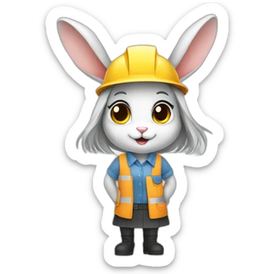 Architect Rabbit Girl sticker