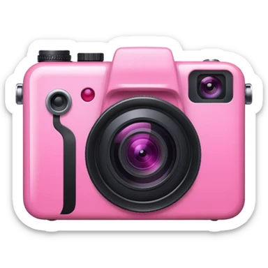 Camera in pink colour sticker