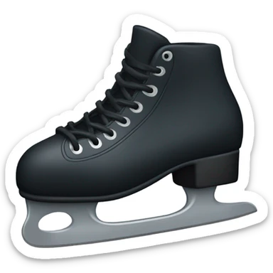 Black ice skates sticker
