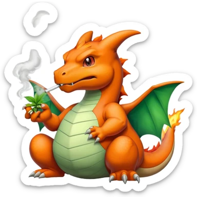 Pokémon smoking weed sticker