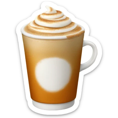 Realistic pumpkin latte sticker