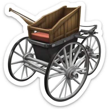 harness race cart side view sticker