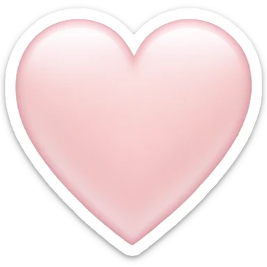 Light pink heart ￼ sticker