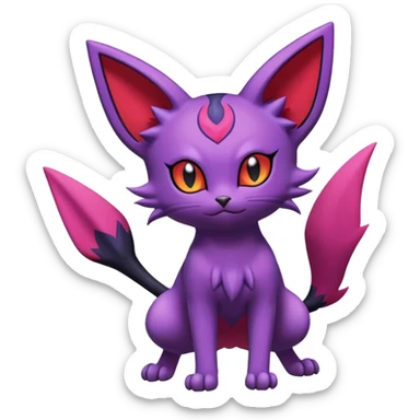 Litten-Skitty-Noibat-Espeon-Hybrid (Full body) sticker