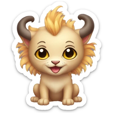 emoji cute chimera  sticker