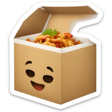 Chinese food in a box sticker