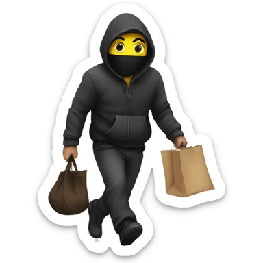 thief walking sticker